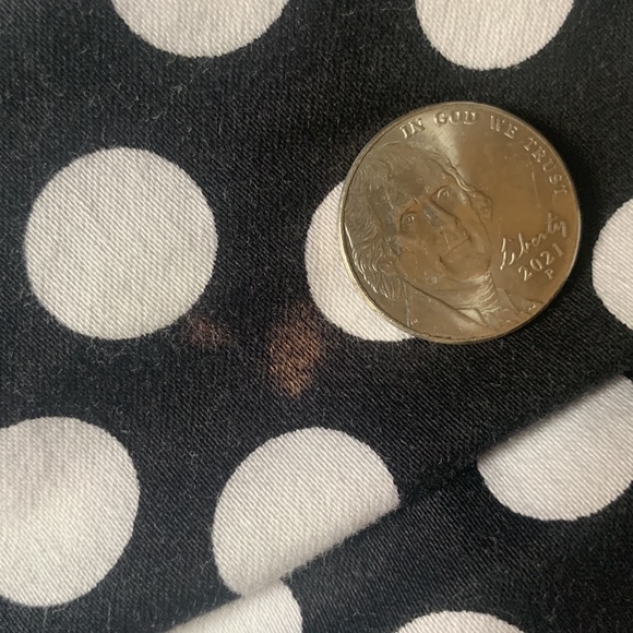 Kim Rogers polka dot pleated cross back dress. Size 10P - Picture 5 of 5